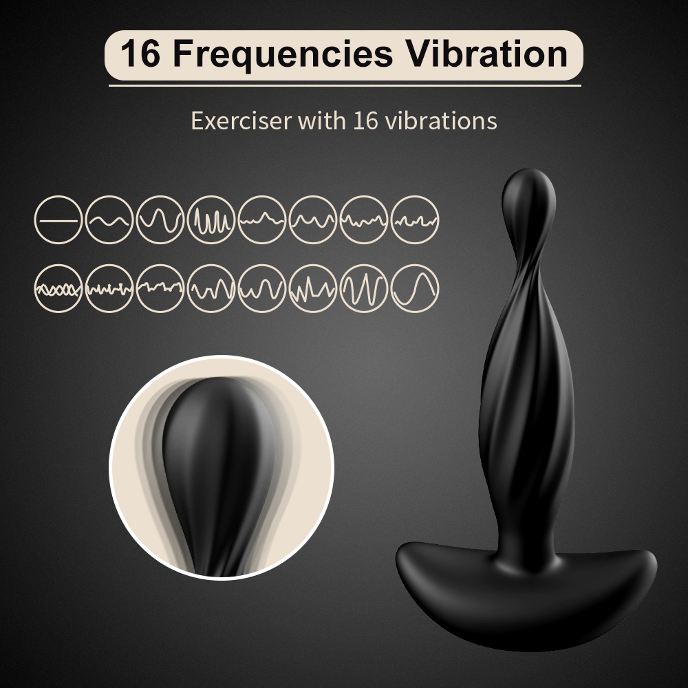 Vibrations-Analplug mit Fernbedienung &ndash; Spiraldesign