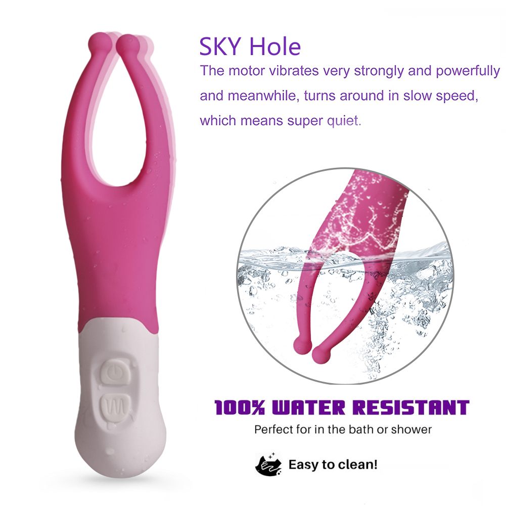 U-f&ouml;rmiger Dual-Touchpoint-Vibrator aus Silikon