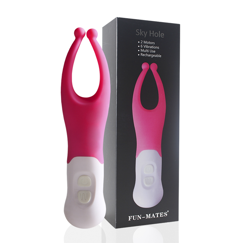 U-f&ouml;rmiger Dual-Touchpoint-Vibrator aus Silikon