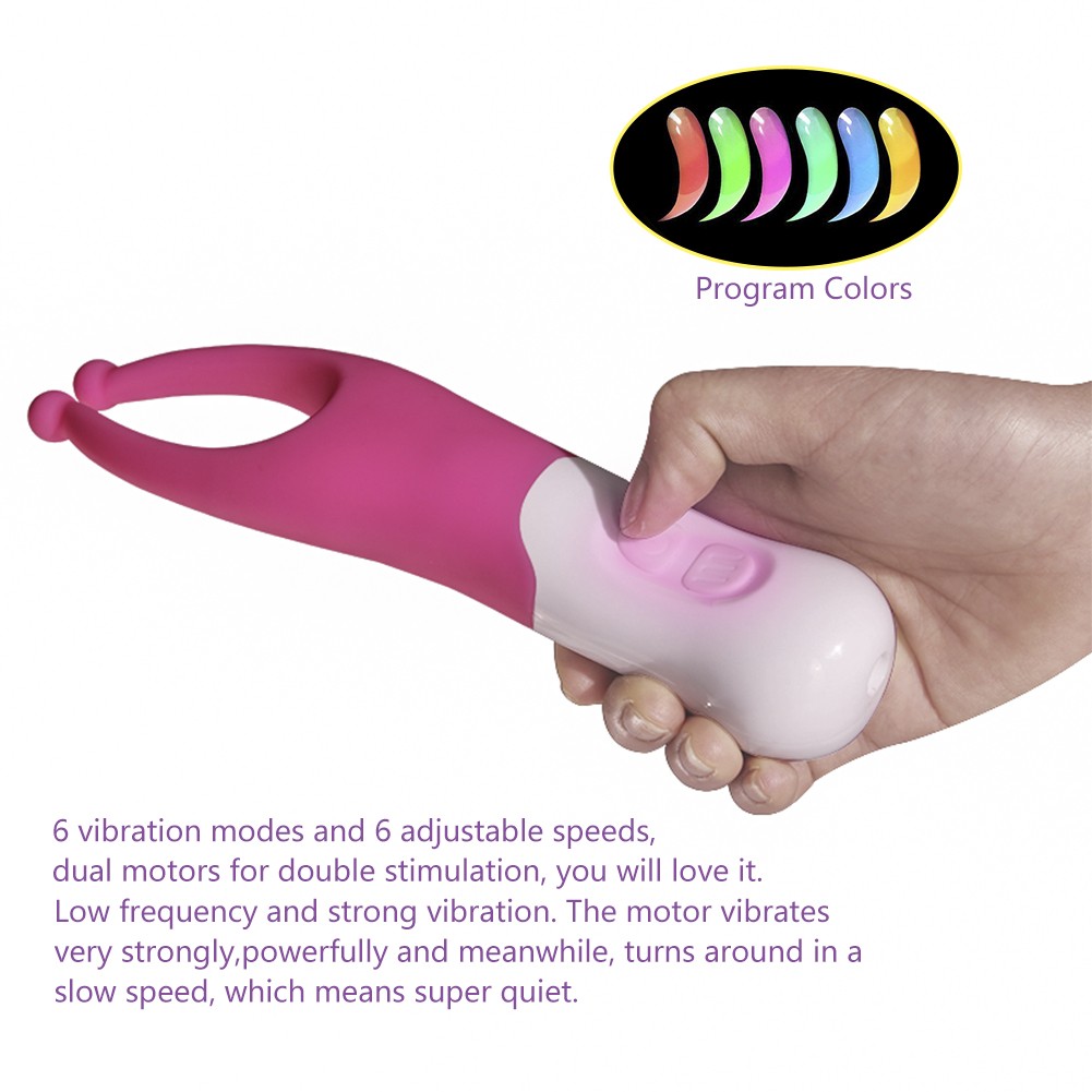 U-f&ouml;rmiger Dual-Touchpoint-Vibrator aus Silikon