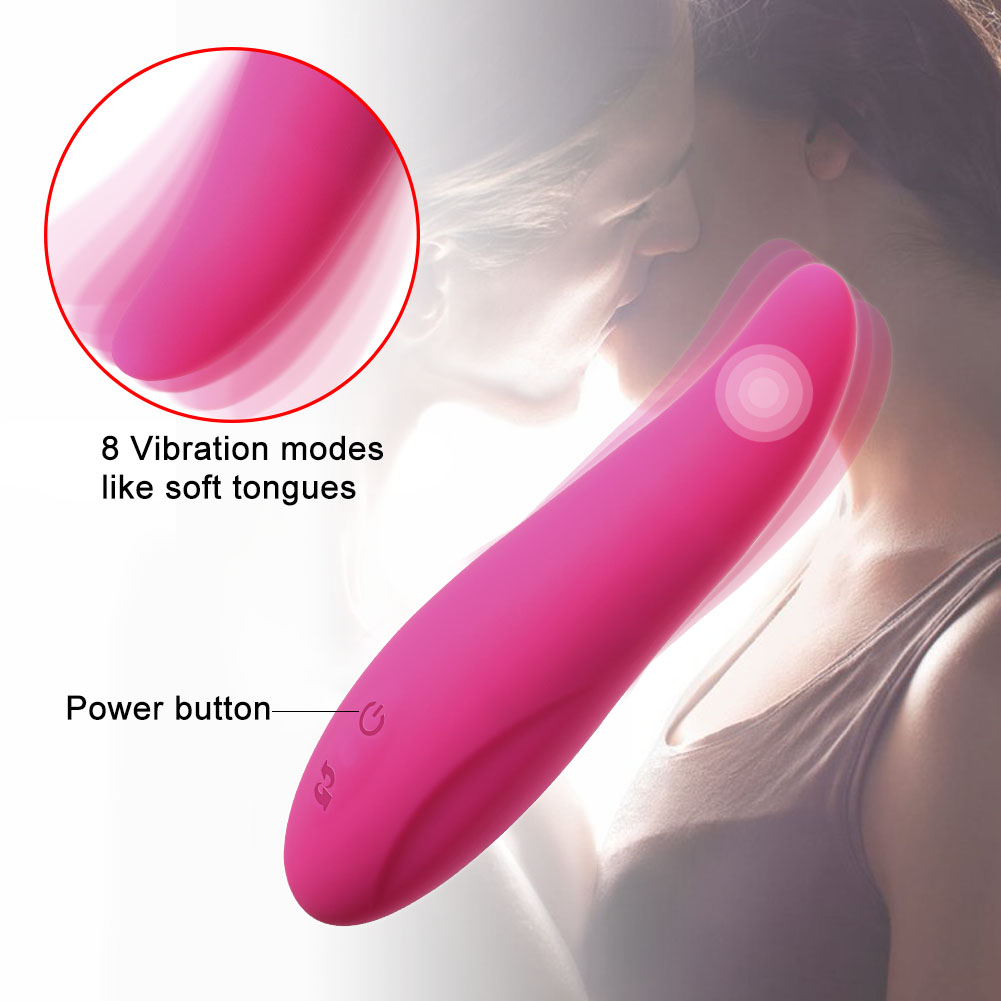 Gebogener Vibrator zum Zungenlecken