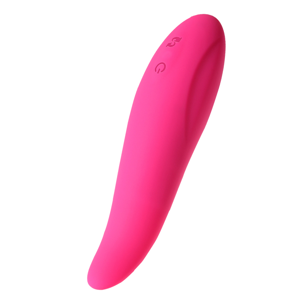 Gebogener Vibrator zum Zungenlecken
