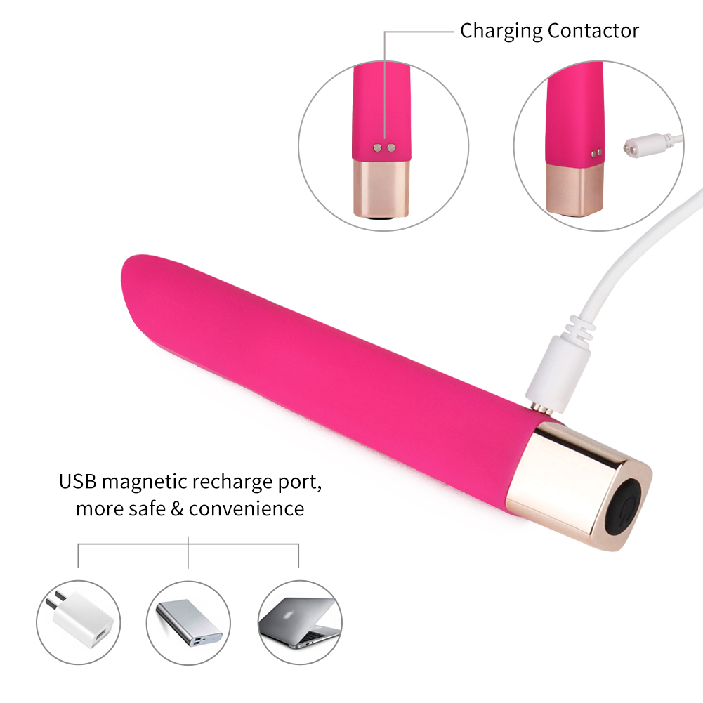 Schlanker, wiederaufladbarer Kugelvibrator aus Silikon