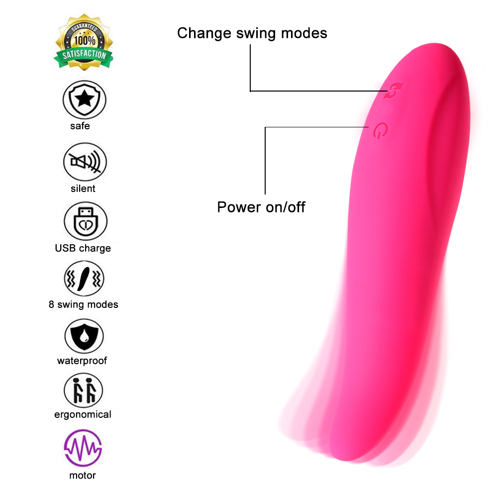 Gebogener Vibrator zum Zungenlecken