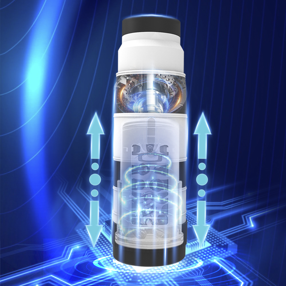 Interaktiver m&auml;nnlicher Masturbator mit Dreh- und Vibrationsfunktionen