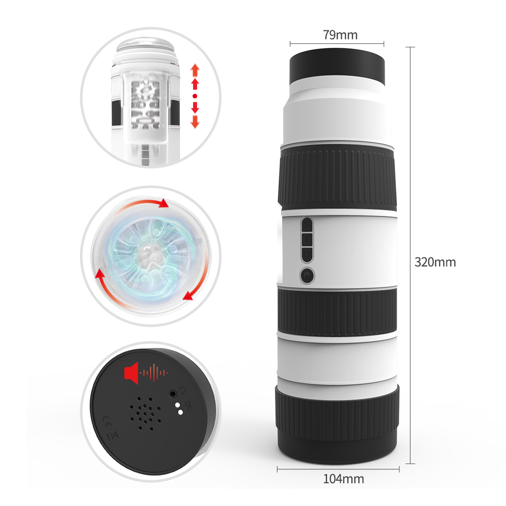 Interaktiver m&auml;nnlicher Masturbator mit Dreh- und Vibrationsfunktionen