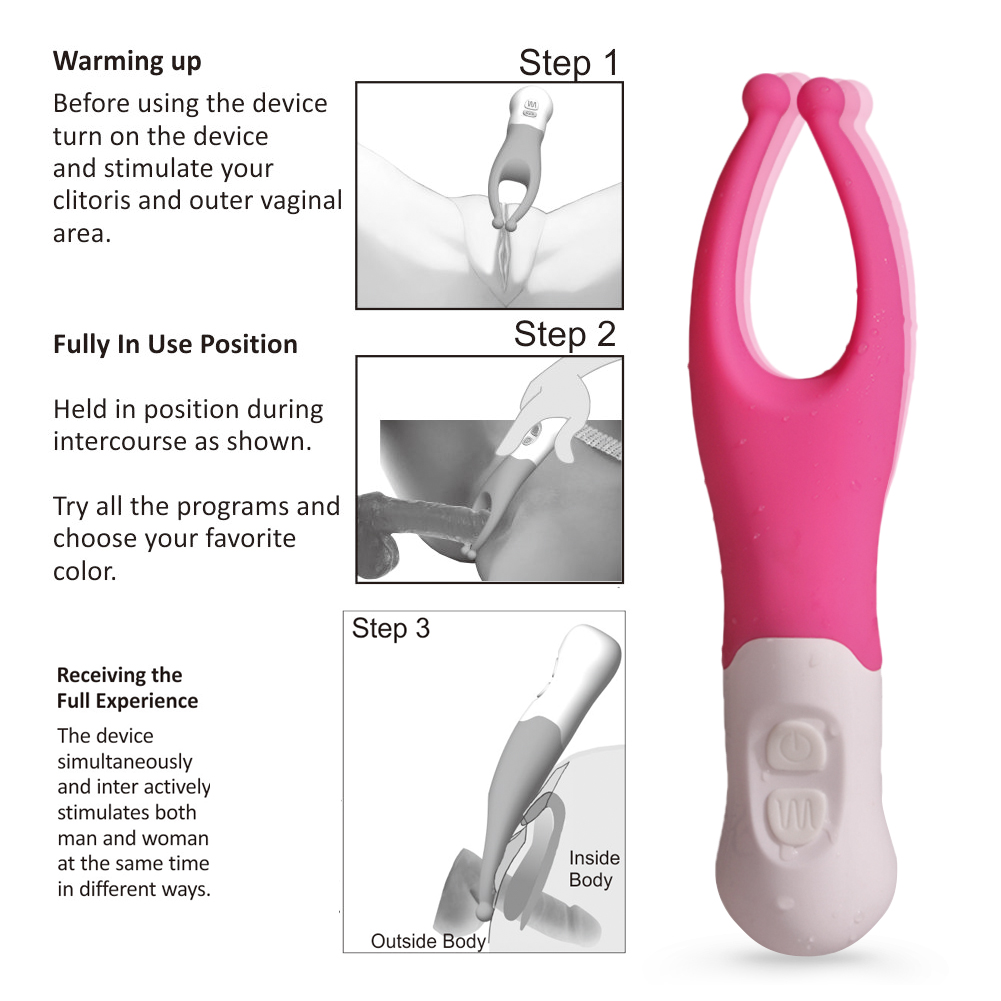 U-f&ouml;rmiger Dual-Touchpoint-Vibrator aus Silikon