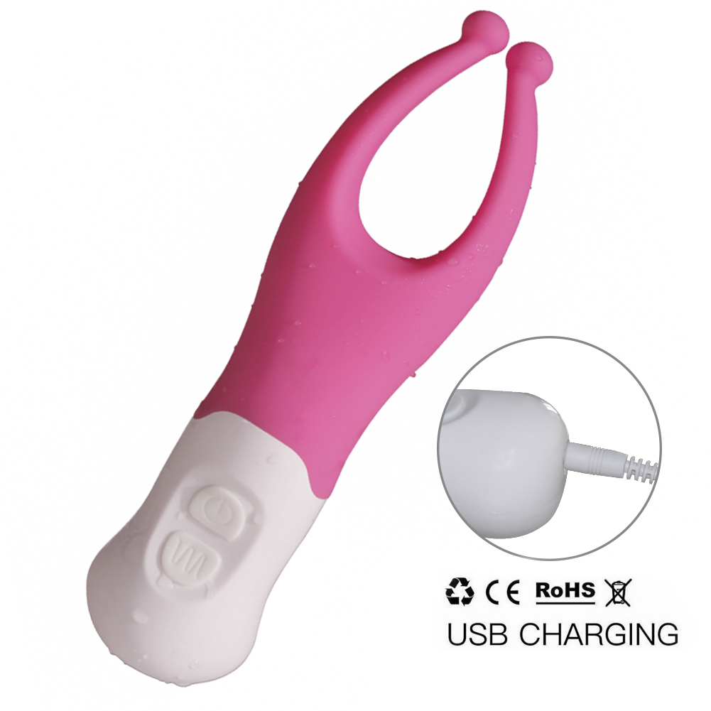 U-f&ouml;rmiger Dual-Touchpoint-Vibrator aus Silikon