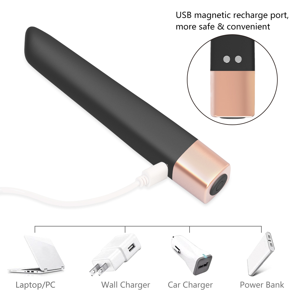 Schlanker, wiederaufladbarer Kugelvibrator aus Silikon