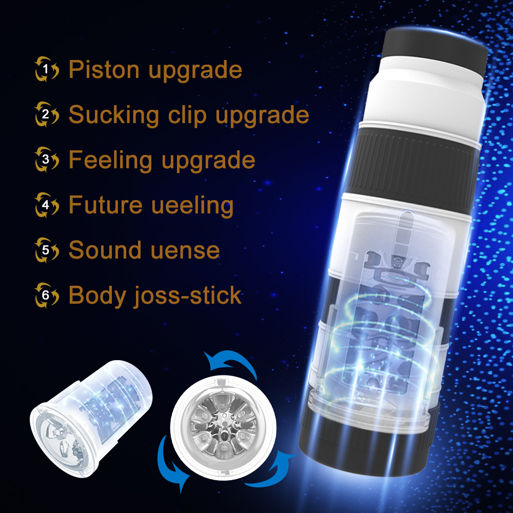 Interaktiver m&auml;nnlicher Masturbator mit Dreh- und Vibrationsfunktionen