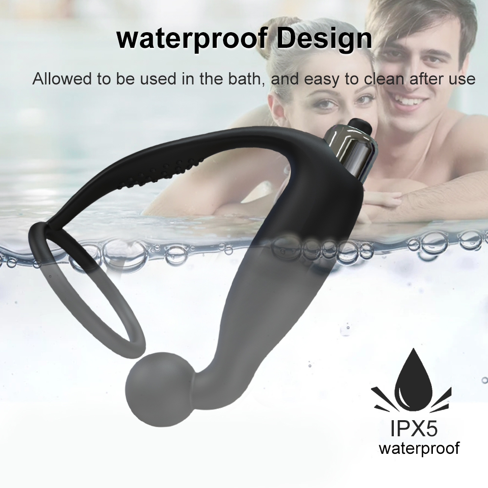 Vibrierendes Prostata-Massageger&auml;t mit Penisring-Buttplug