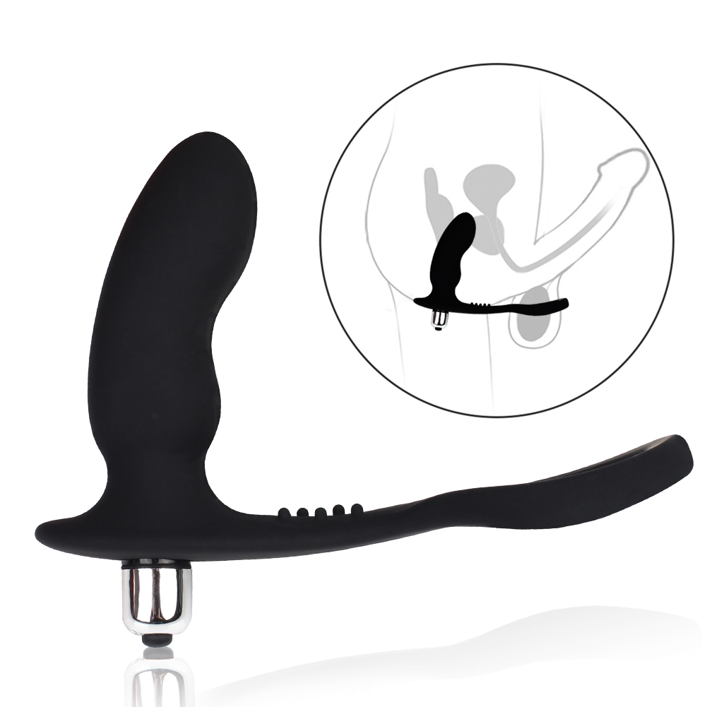 Massage mit Cockring-Buttplug