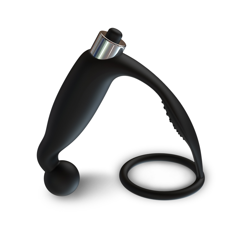 Vibrierendes Prostata-Massageger&auml;t mit Penisring-Buttplug