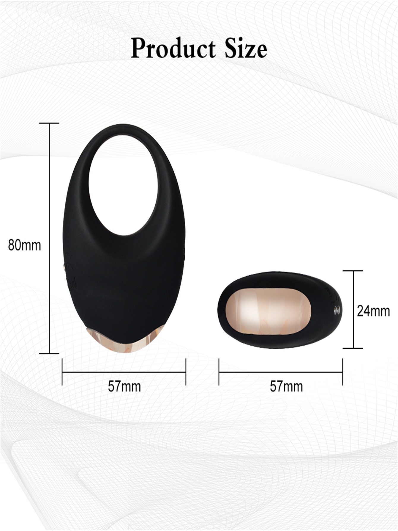 Vibrierender Penisring-Schwanzvibrator f&uuml;r Mann und Paar